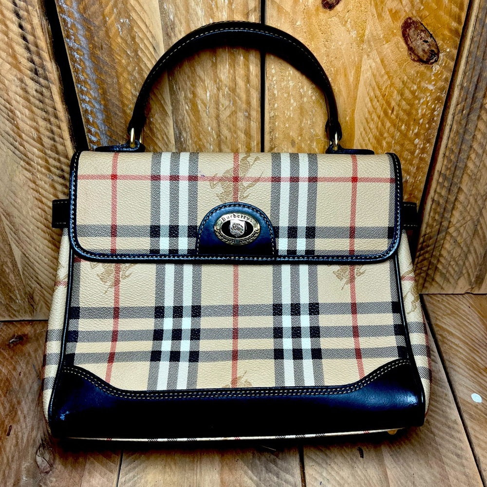 Burberrys Vintage Handbag Nova Check Purse